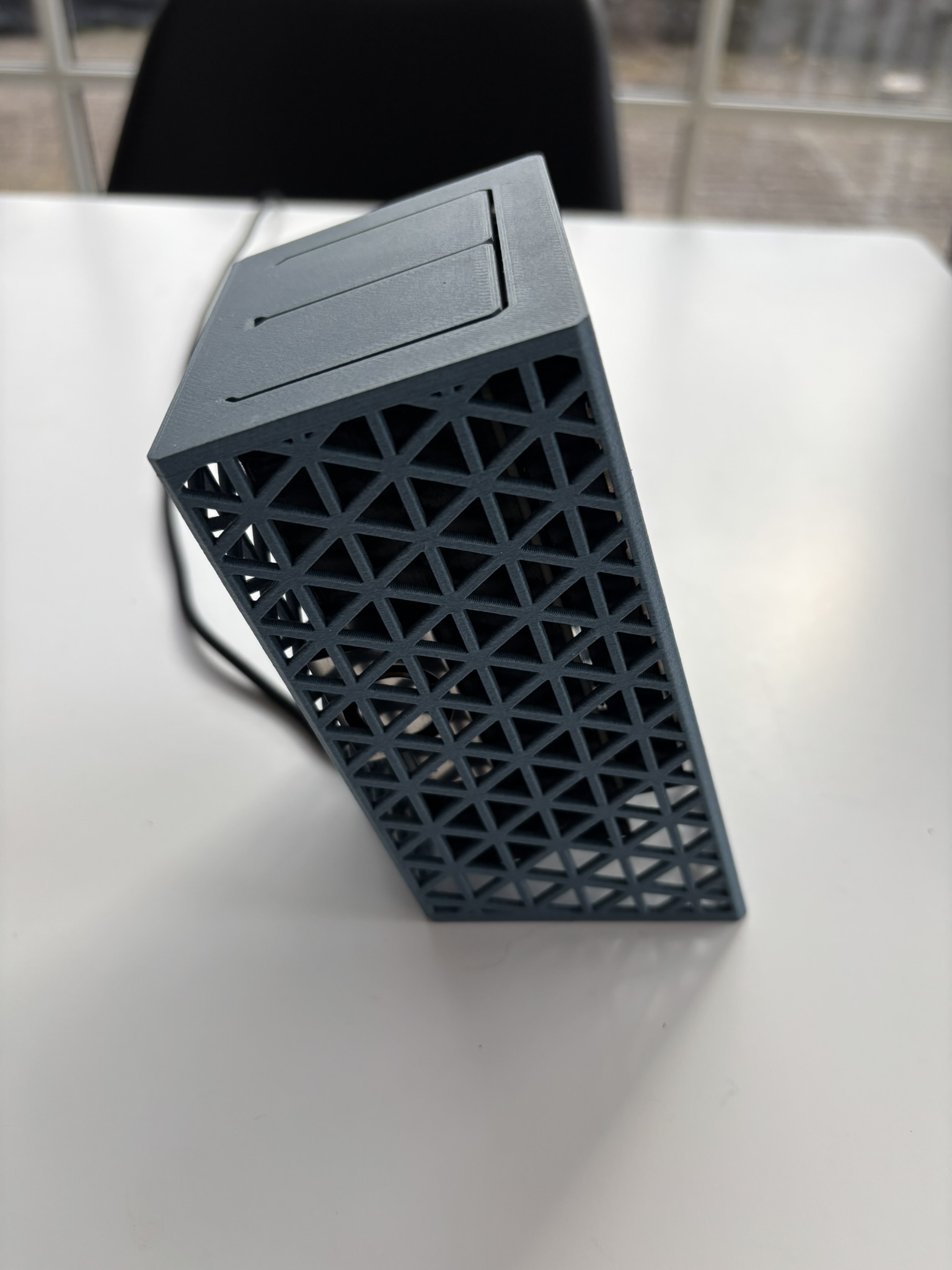 Side view of the Airnode enclosure showing the ventilation pattern.